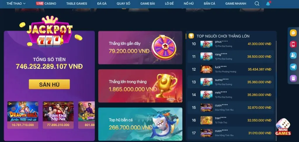 Hoàn trả cao slot game vin777vin khuyến mãi